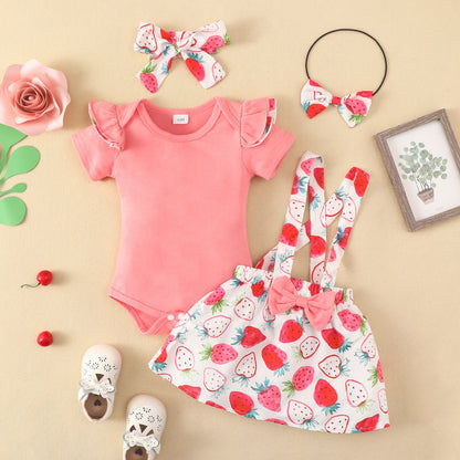Kids Solid Color Suspenders Polyester Baby Clothes