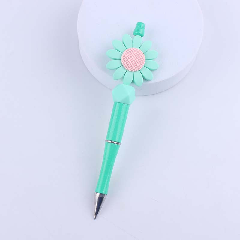 Cartoon Flower Silicone Handmade Beaded Ballpoint Pen