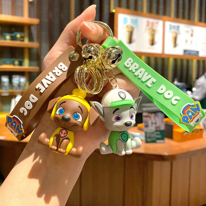Cartoon Cute Puppy PVC Soft Silicone Creative Keychain
