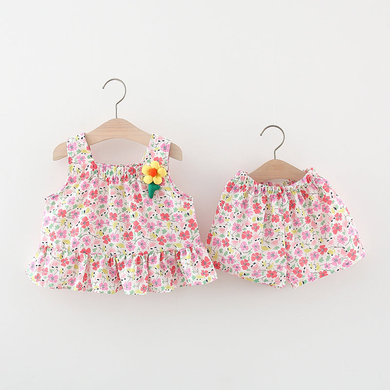 Full Body Colored Flowers Sling Baby Clothes