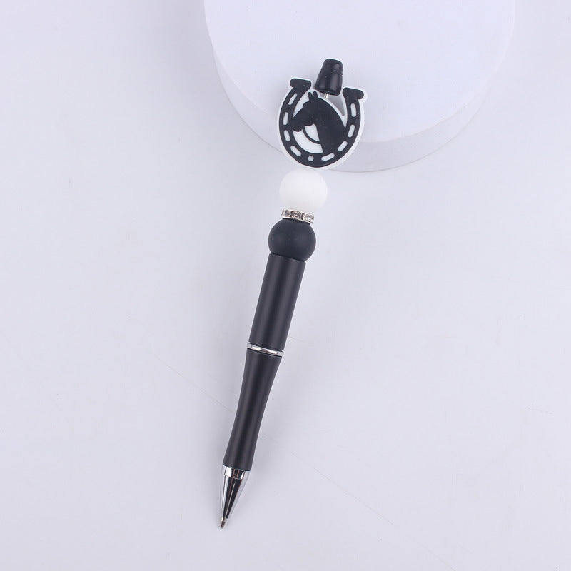 Cartoon Silicone Animal Bee Dog Beadable Silicone Ballpoint