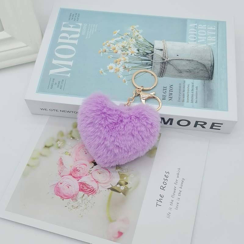 Imitation Lazy Rabbit Fur Love Fur Ball Key