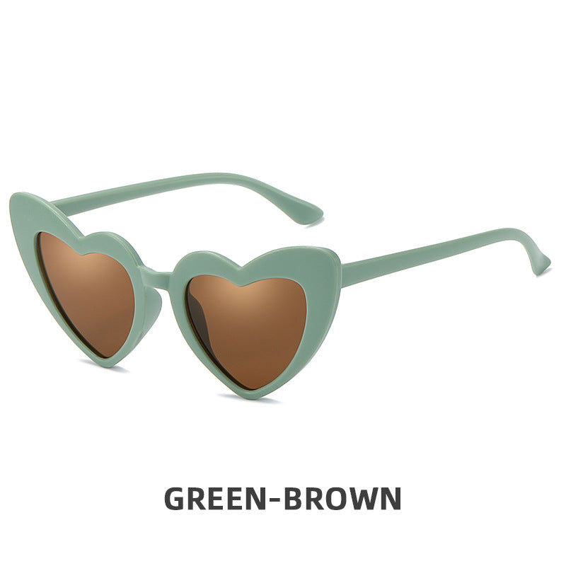 Children's Retro Personality Love Style Anti-ultraviolet Sunglasses