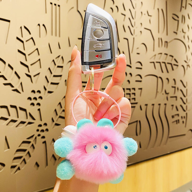 Cartoon Cute Rabbit Elf Small Briquettes Plush Keychain
