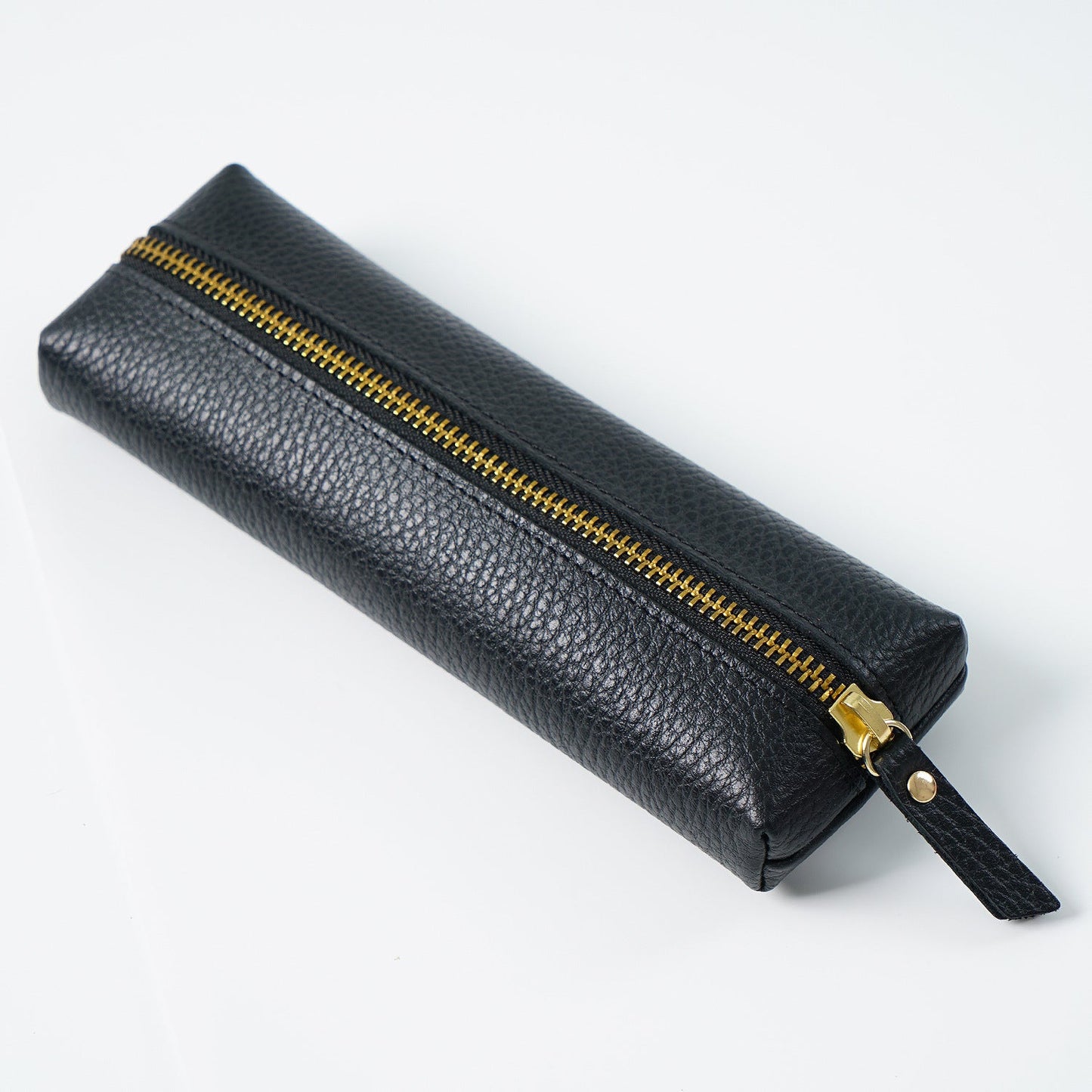 Cowhide Lychee Pattern Pencil Bag