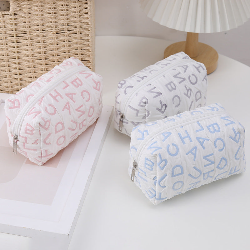 Simplified English Letter Cloth Pen Bag
