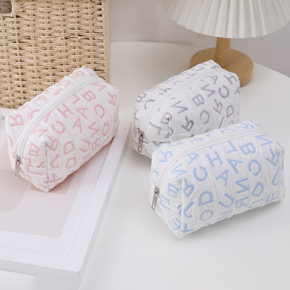 Simplified English Letter Cloth Pen Bag
