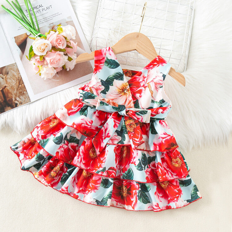 Little Girl Cotton Chiffon Dress Baby Clothes