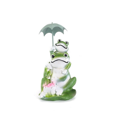 Frog Umbrella Resin Ornaments for Couples