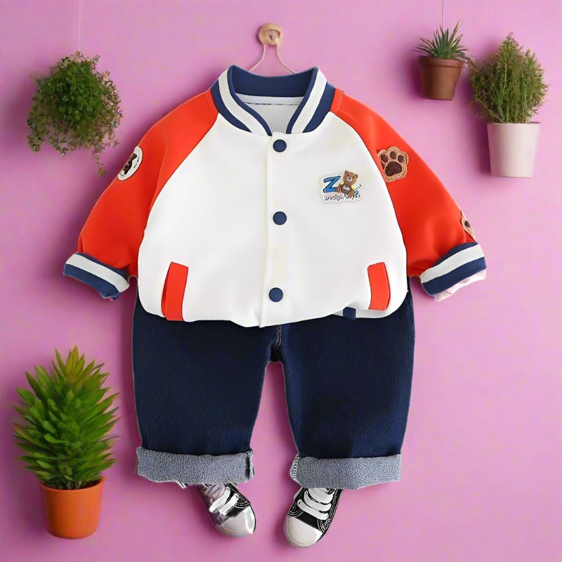 Children's Cotton Casual Jackets and Pants Sets