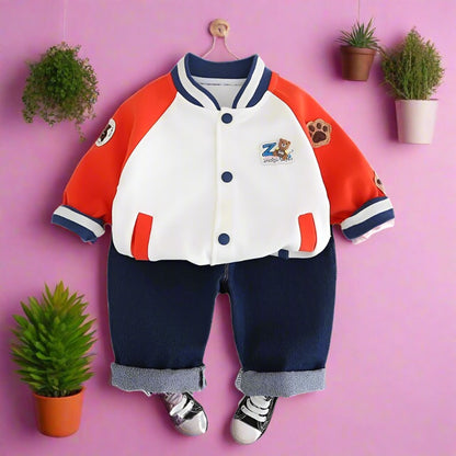 Children's Cotton Casual Jackets and Pants Sets