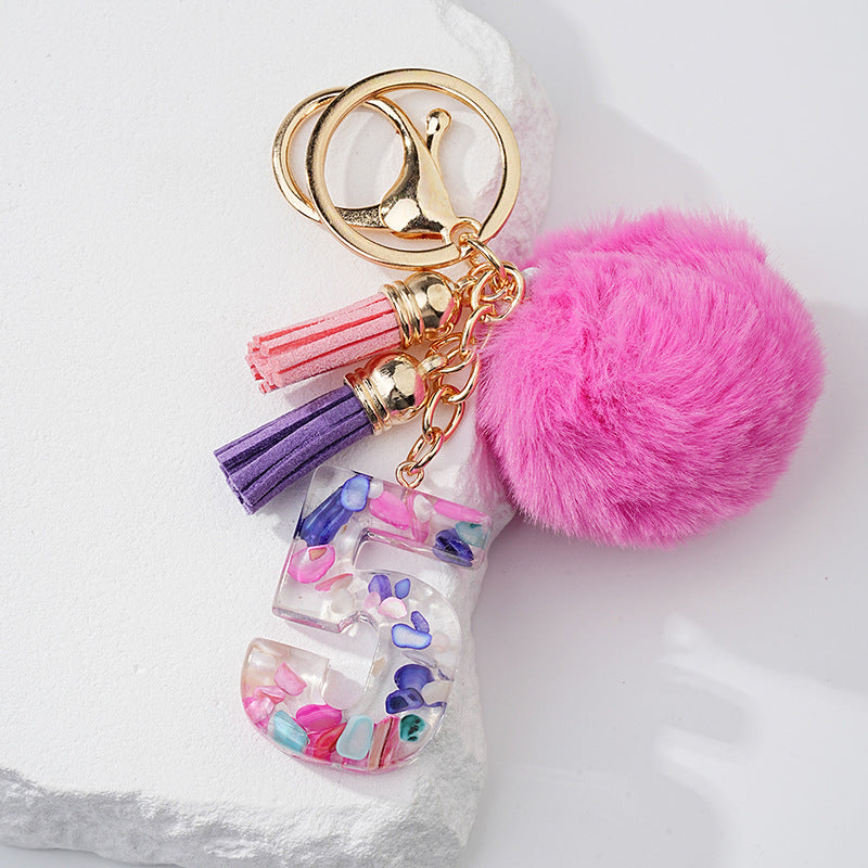 Resin Fur Ball Keychain