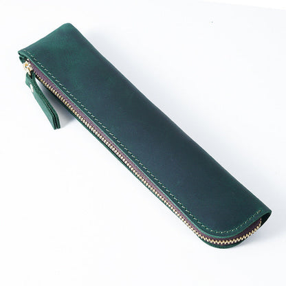 Cowhide Simple Pencil Case