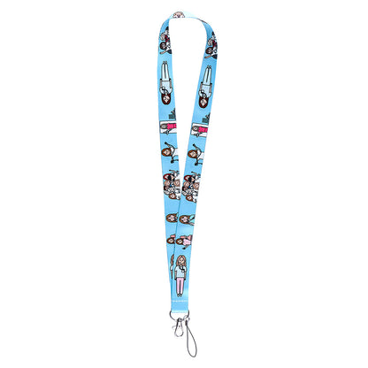 Medical card holder webbing mobile phone lanyard keychain