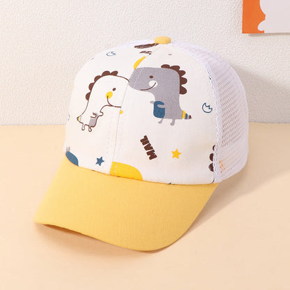 Cotton Kids Cartoon Dinosaur Baseball Cap