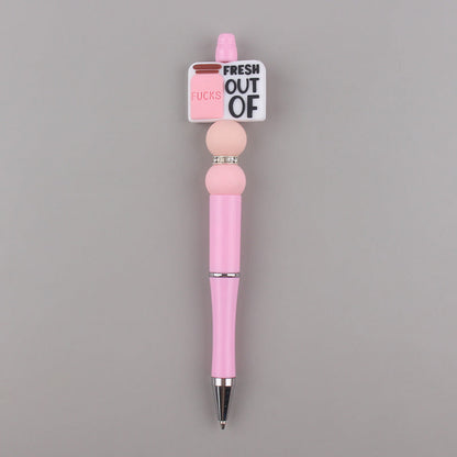 DIY Beaded Pen Cartoon Animal Silicone Color Plastic