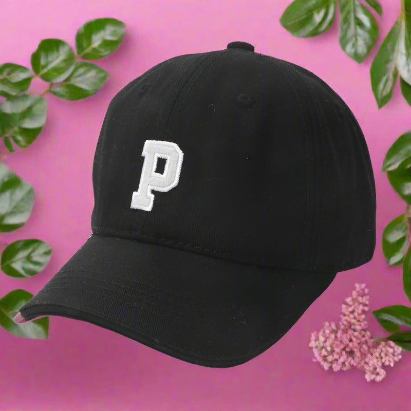 Cotton Polyester Letter P Children's Baseball Caps