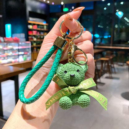 Cartoon Bear PVC Soft Keychain Creative Keychain