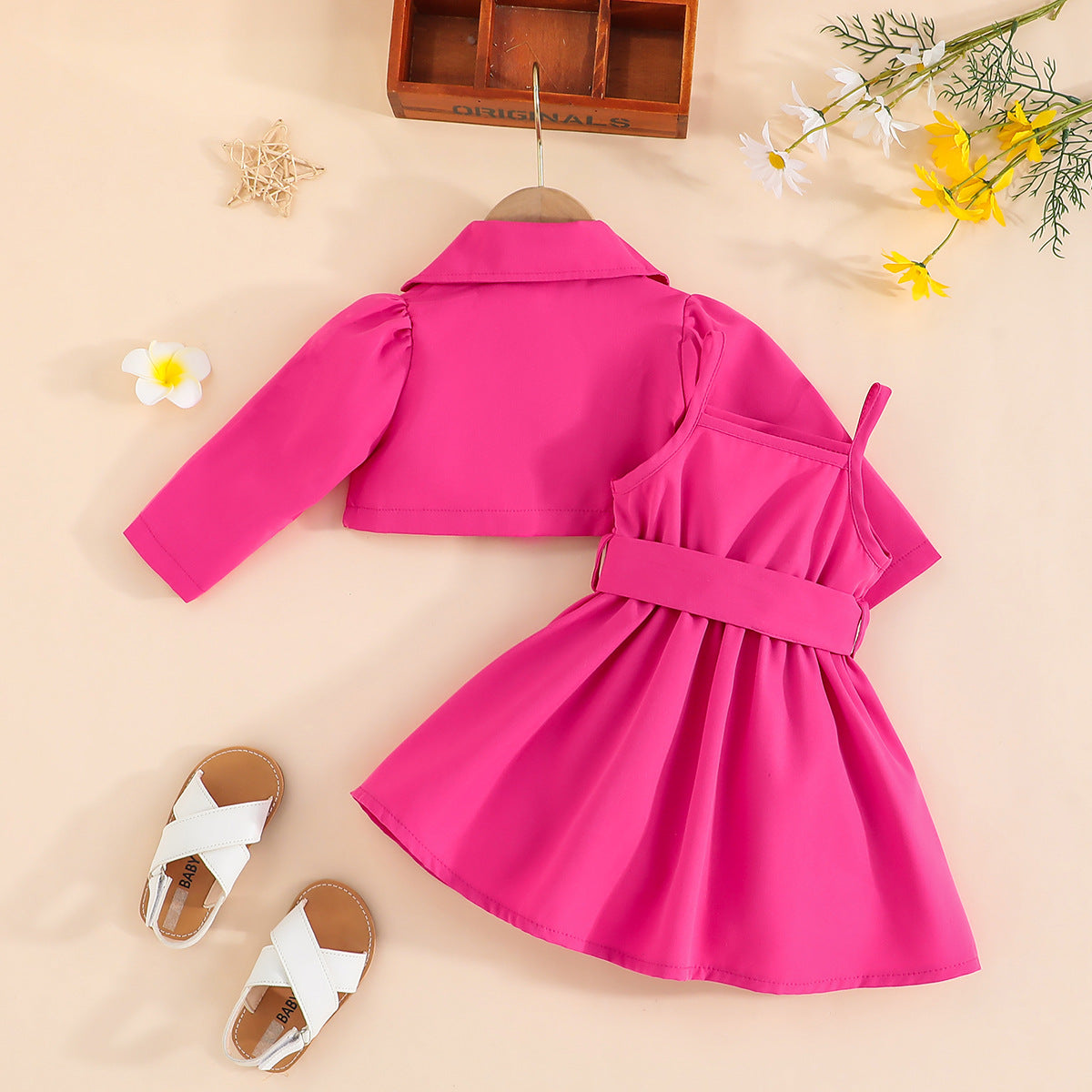 Wholesale Two Piece Spring and Autumn Sweet Polyester Baby Clothes