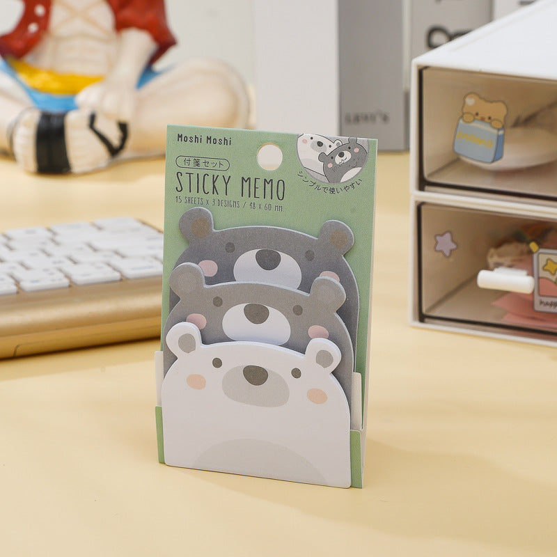of Paper Cartoon Animal Shaped Sticky Notes