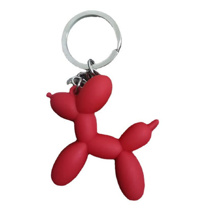 Cute Balloon Dog Keychain Cartoon Silicone Bag Ornaments