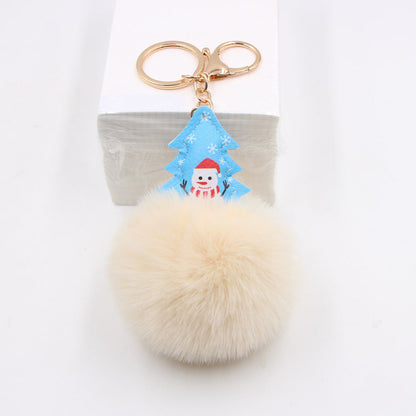 Christmas Fur Ball Keychain