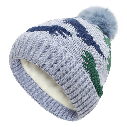 Wholesale Baby Knitted Hat Dinosaur Jacquard Acrylic Knitted Hat