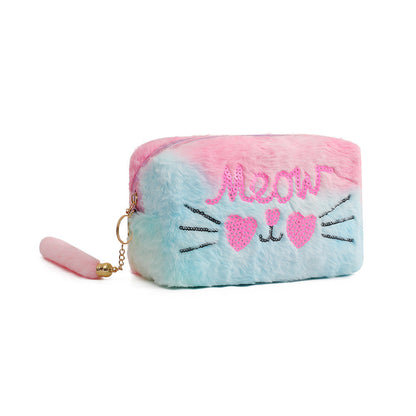Plush Cat Student Large Capacity Stationery Storage Bag