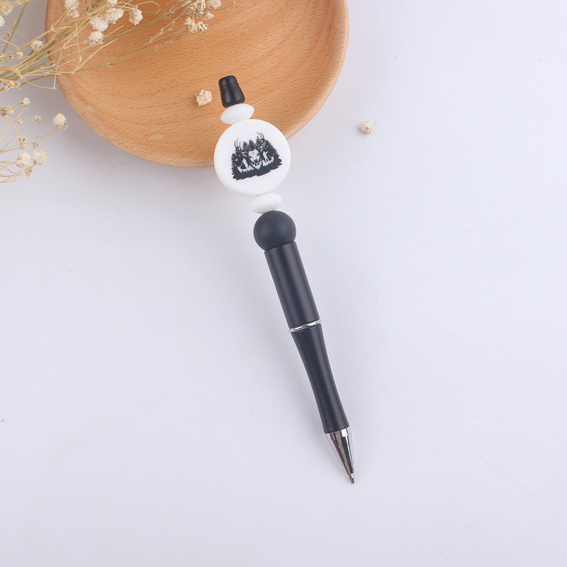 Cartoon Deer Head Silicone DIY Bead Pen