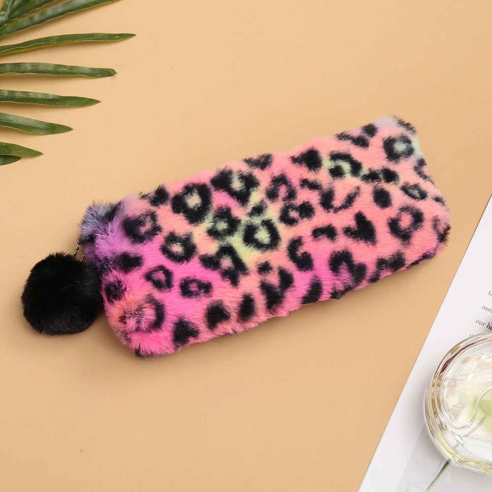 Leather Plush Pencil Case