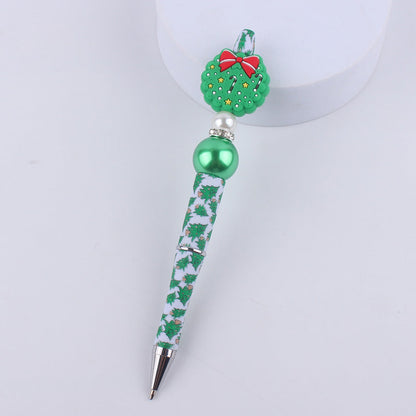 Cute Cartoon Christmas Silicone Bead Creative BallPoint