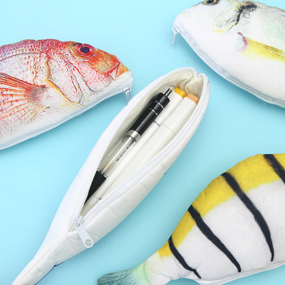Leather Imitation Fish Pencil Case