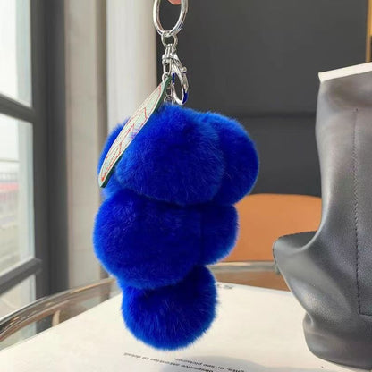 Cute Grape Imitation Rex Rabbit Fur Plush Ball