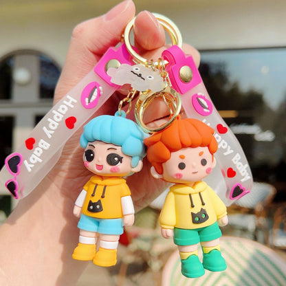 Creative Cartoon Fashion Boy Girls Eco-Friendly PVC Keychain