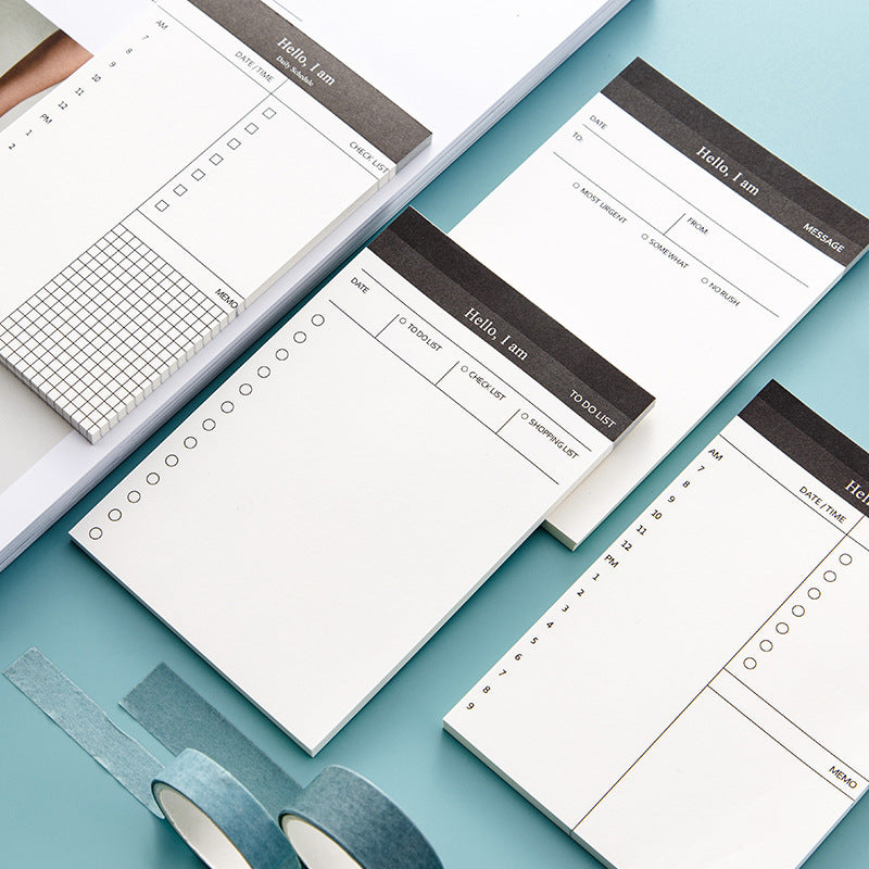 Simple Business Day Planning Paper Sticky Notes
