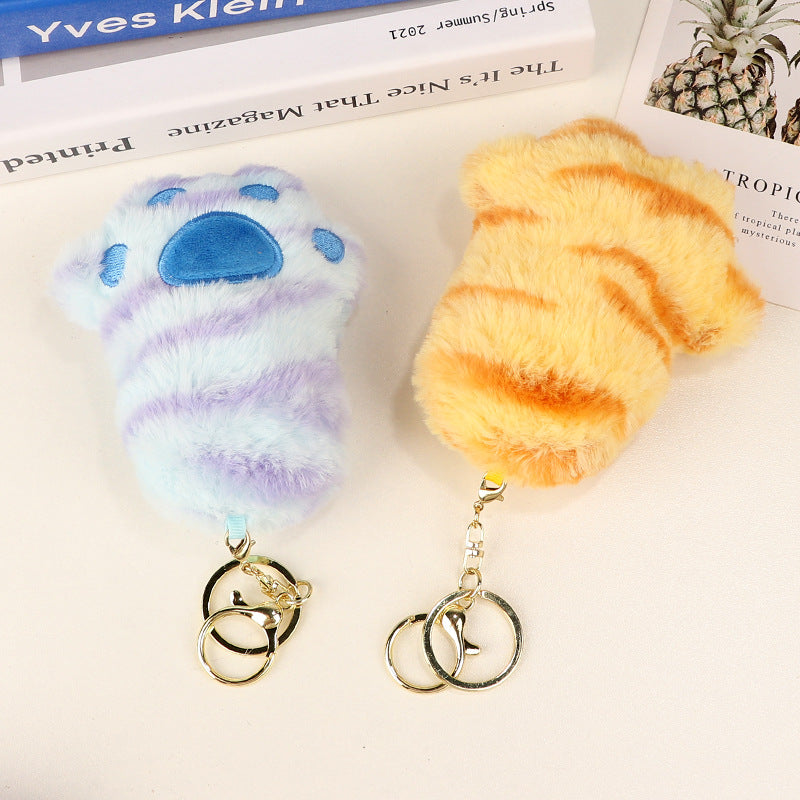 4PCS Cartoon Three-dimensional Plush Bear Paw Pendant Candy