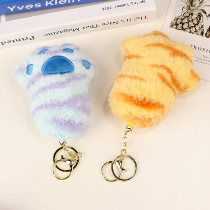 4PCS Cartoon Three-dimensional Plush Bear Paw Pendant Candy