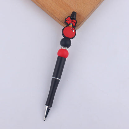Cartoon Christmas Silicone Handmade Plastic Beaded Pen