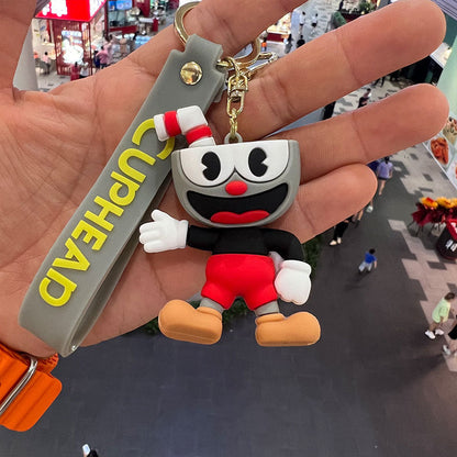 Teacup PVC Silicone Keychains Creative Keychain
