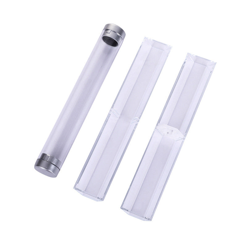 Plastic Transparent Cylinder Rectangular Triangle Pen Box Gift Box