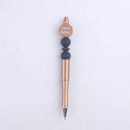 Cartoon Baby Round Silicone DIY Bead Pen
