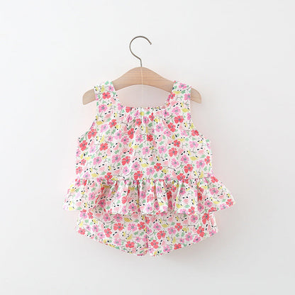 Full Body Colored Flowers Sling Baby Clothes
