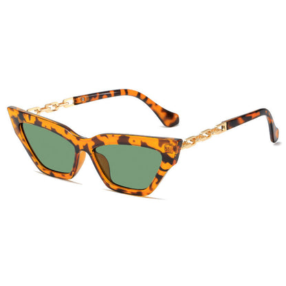 Fashion Universal Sunglasses Personality Versatile Street Shooting Female Small Face Temperament Chain Foot Sunglasses Wholesale