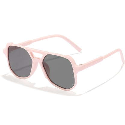 Wholesale Double Beam Square Frame PC Kids Sunglasses