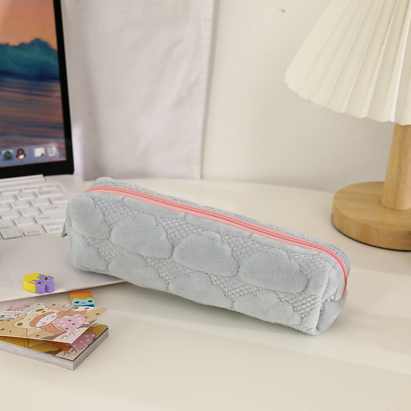 Short Plush Cloud Pencil Case
