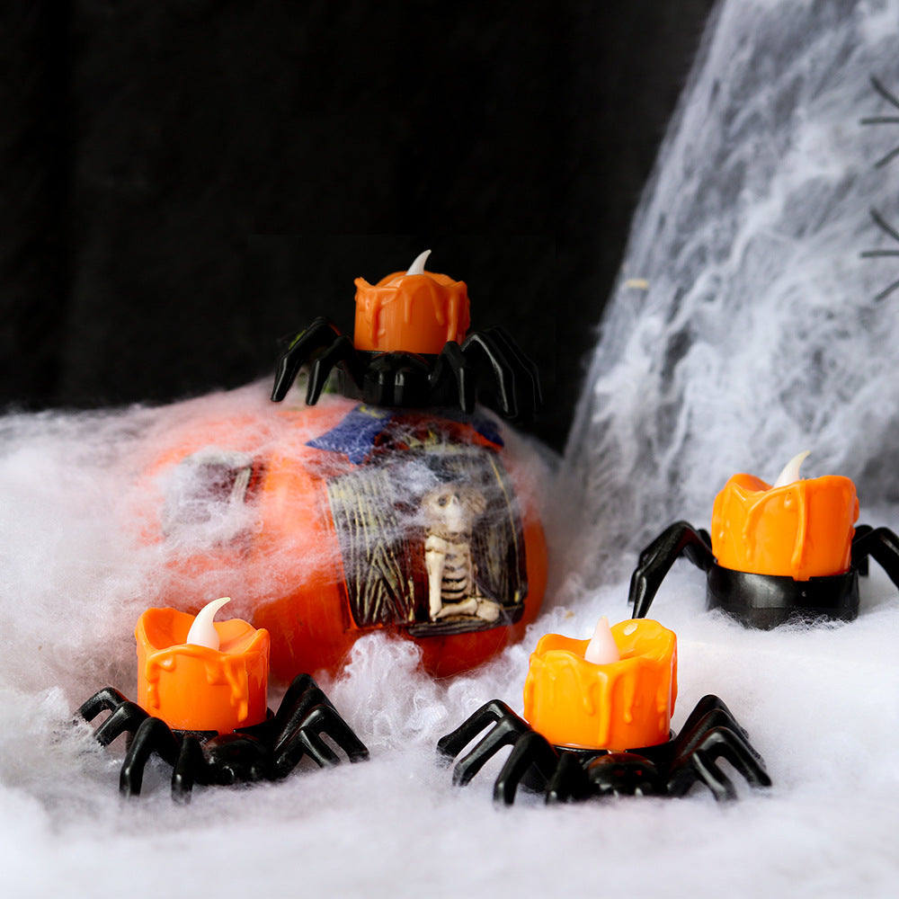 Halloween LED Electronic Candle Plastic Light Luminous Spider