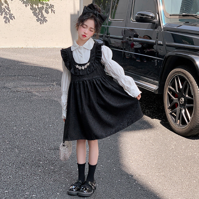 Wholesale Cotton Children's Spring Dress Two-piece Set