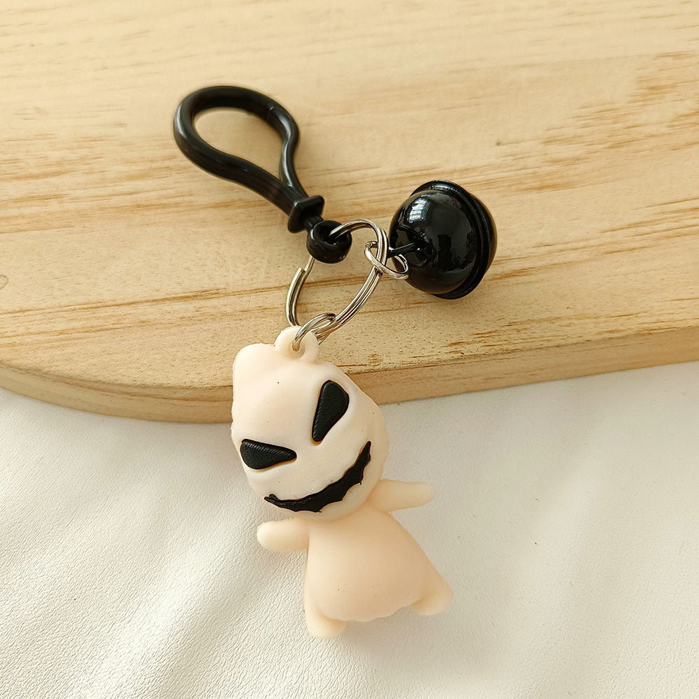 Cute Cartoon Doll Halloween Ghost Silicone Keychains