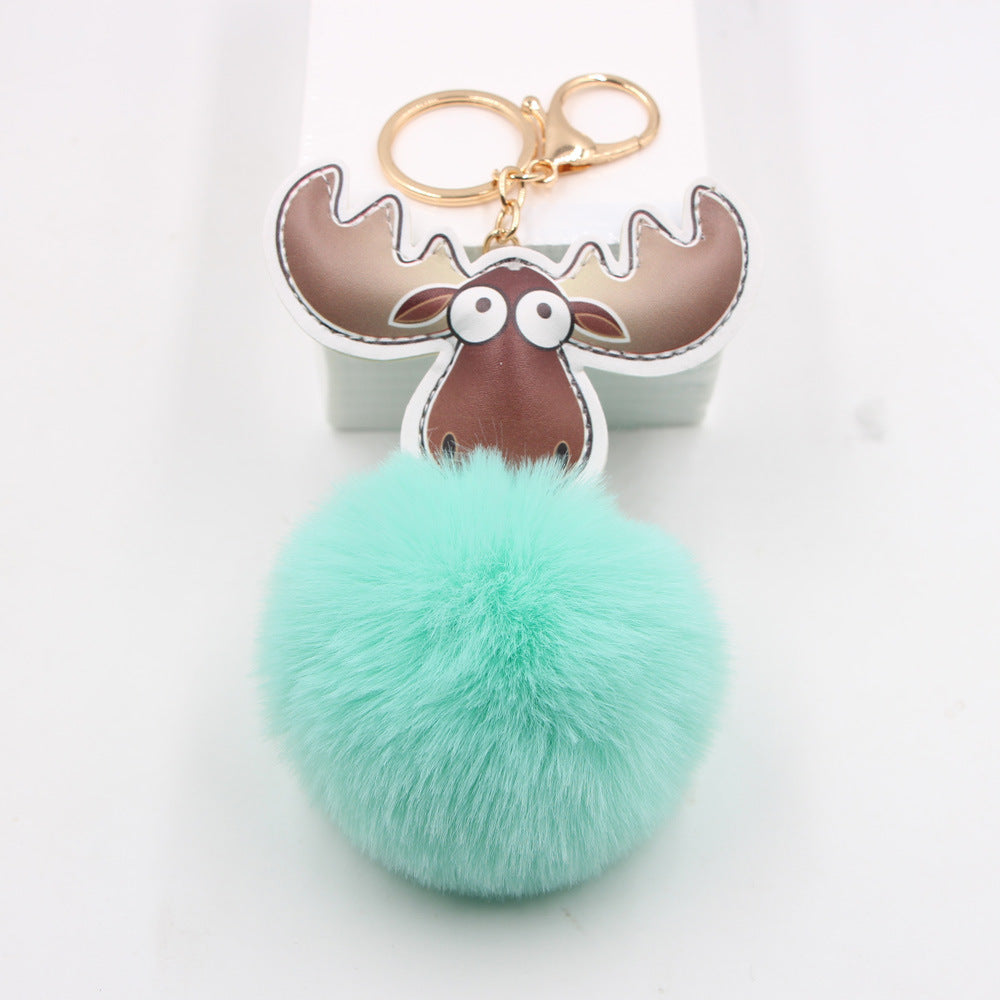 Old Goat Hair Ball Alloy Keychain