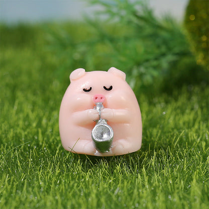 Cute Musical Instruments and Pig Resin Ornaments